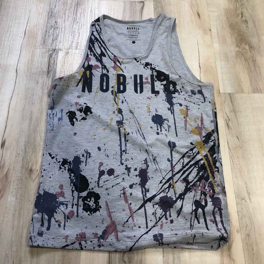 NOBULL Gray Splatter Tank Top